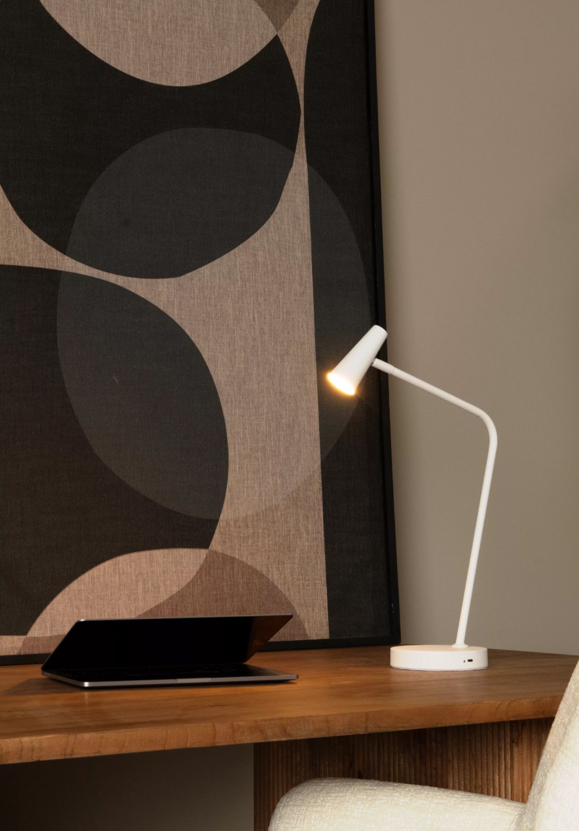 LAMPE DE BUREAU STIRLING BLANC